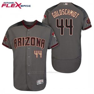 Camiseta Beisbol Hombre Arizona Diamondbacks 44 Paul Goldschmidt Gris Negro 20 Aniversario Flex Base