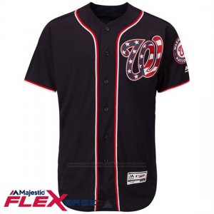 Camiseta Beisbol Hombre Washington Nationals Blank Azul Flex Base Autentico Coleccion
