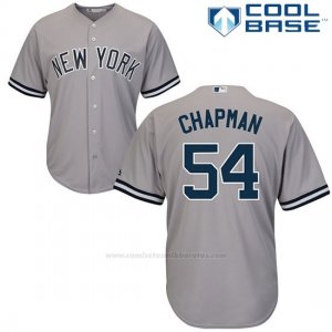 Camiseta Beisbol Hombre New York Yankees Aroldis Chapman Gris Cool Base