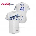 Camiseta Beisbol Hombre Kansas City Royals Danny Duffy 150th Aniversario Patch Flex Base Blanco
