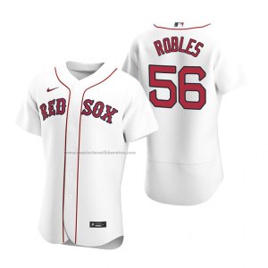 Camiseta Beisbol Hombre Boston Red Sox Hansel Robles Autentico Primera Blanco