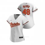 Camiseta Beisbol Mujer Baltimore Orioles Richard Bleier 2020 Replica Primera Blanco