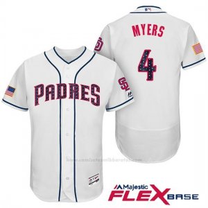 Camiseta Beisbol Hombre San Diego Padres 2017 Estrellas y Rayas Wil Myers Blanco Flex Base