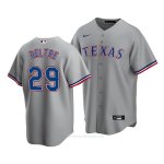 Camiseta Beisbol Hombre Texas Rangers Adrian Beltre Replica Road 2020 Gris