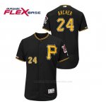 Camiseta Beisbol Hombre Pittsburgh Pirates Chris Archer 150th Aniversario Patch Autentico Flex Base Negro