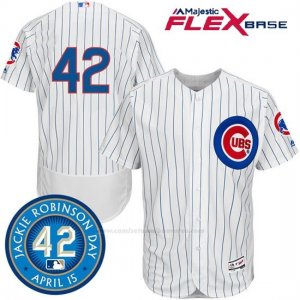Camiseta Beisbol Hombre Chicago Cubs 42 Jackie Robinson Flex Base Blanco