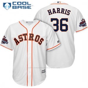 Camiseta Beisbol Hombre Houston Astros 2017 World Series Campeones Will Harris Blanco Cool Base