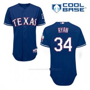 Camiseta Beisbol Hombre Texas Rangers Nolan Ryan 34 Azul Alterno Cool Base
