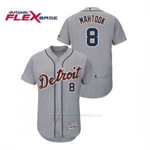 Camiseta Beisbol Hombre Detroit Tigers Mikie Mahtook 150th Aniversario Patch Flex Base Gris