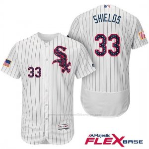 Camiseta Beisbol Hombre Chicago White Sox 2017 Estrellas Y Rayas 33 James Shields Blanco Flex Base