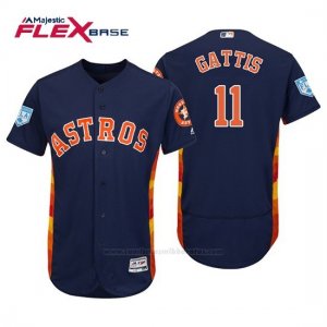 Camiseta Beisbol Hombre Houston Astros Evan Gattis Flex Base Entrenamiento de Primavera 2019 Azul