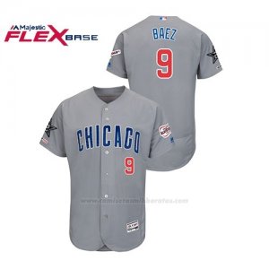 Camiseta Beisbol Hombre Chicago Cubs Javier Baez 2019 All Star Game Flex Base Gris