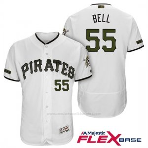 Camiseta Beisbol Hombre Pittsburgh Pirates Josh Bell Blanco 2018 1ª Alterno Flex Base