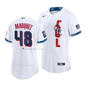 Camiseta Beisbol Hombre Colorado Rockies German Marquez 2021 All Star Autentico Blanco