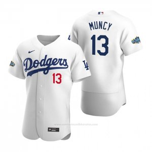 Camiseta Beisbol Hombre Los Angeles Dodgers Max Muncy Autentico 2020 Primera Blanco