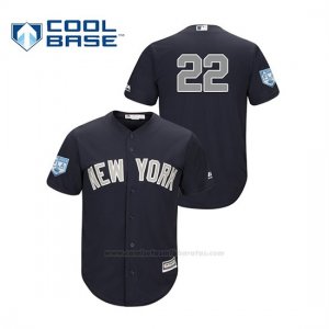 Camiseta Beisbol Hombre New York Yankees Jacoby Ellsbury 2019 Entrenamiento de Primavera Alternato Cool Base Azul