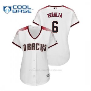 Camiseta Beisbol Mujer Arizona Diamondbacks David Peralta Cool Base Majestic Home Blanco