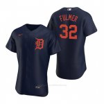 Camiseta Beisbol Hombre Detroit Tigers Michael Fulmer Autentico Alterno 2020 Azul