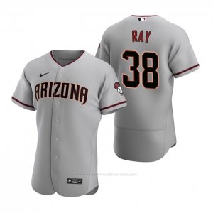 Camiseta Beisbol Hombre Arizona Diamondbacks Robbie Ray Autentico 2020 Road Gris