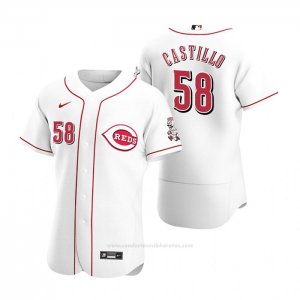 Camiseta Beisbol Hombre Cincinnati Reds Luis Castillo Autentico 2020 Primera Blanco