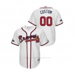 Camiseta Beisbol Hombre Atlanta Braves Personalizada 2019 Postseason Cool Base Blanco