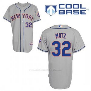 Camiseta Beisbol Hombre New York Mets Steven Matz 32 Gris Cool Base