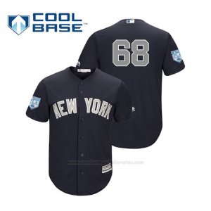 Camiseta Beisbol Hombre New York Yankees Dellin Betances Cool Base Alternato Entrenamiento de Primavera 2019 Azul