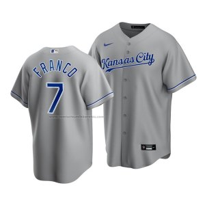 Camiseta Beisbol Hombre Kansas City Royals Maikel Franco Replica Cool Base Road Gris