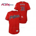Camiseta Beisbol Hombre Cleveland Indians Danny Salazar 150th Aniversario Patch 2019 All Star Game Flex Base Rojo