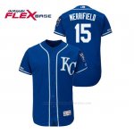 Camiseta Beisbol Hombre Kansas City Royals Whit Merrifield 150th Aniversario Patch Flex Base Azul