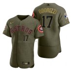 Camiseta Beisbol Hombre Houston Astros Jake Odorizzi Camuflaje Digital Verde 2021 Salute To Service