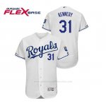 Camiseta Beisbol Hombre Kansas City Royals Ian Kennedy 150th Aniversario Patch Flex Base Blanco