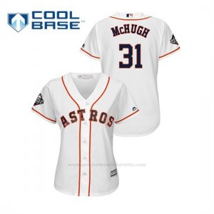 Camiseta Beisbol Mujer Houston Astros Collin Mchugh 2019 World Series Bound Cool Base Blanco