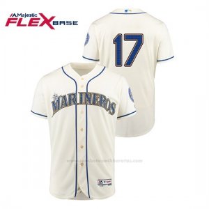 Camiseta Beisbol Hombre Seattle Mariners Mitch Haniger Hispanic Heritage Flex Base Crema