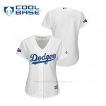 Camiseta Beisbol Mujer Los Angeles Dodgers 2019 Postseason Cool Base Blanco