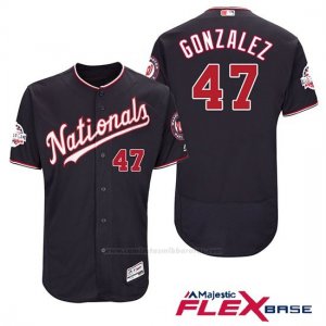 Camiseta Beisbol Hombre Washington Nationals Gio Gonzalez Azul 2018 All Star Alterno Flex Base