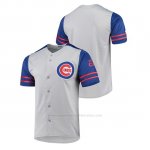 Camiseta Beisbol Hombre Chicago Cubs Button-Down Stitches Autentico Gris