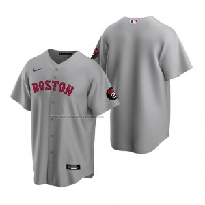 Camiseta Beisbol Hombre Boston Red Sox Replica Gris