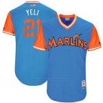 Camiseta Beisbol Hombre Miami Marlins 2017 Little League World Series Christian Yelich Azul