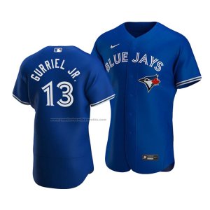Camiseta Beisbol Hombre Toronto Blue Jays Lourdes Gurriel Jr. Autentico Alterno Azul2