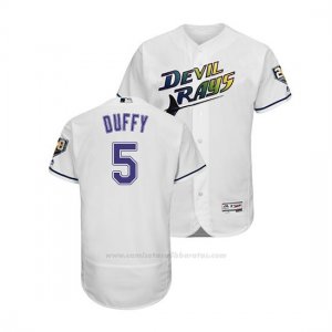 Camiseta Beisbol Hombre Tampa Bay Rays Matt Duffy Throwback 1998 Blanco