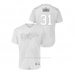 Camiseta Beisbol Hombre Los Angeles Dodgers Joc Pederson 2019 Players Weekend Autentico Blanco