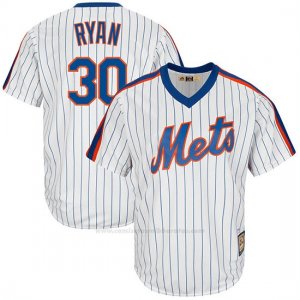 Camiseta Beisbol Hombre New York Mets Nolan Ryan Blanco Cooperstown Coleccion