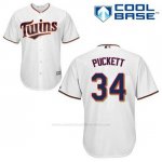 Camiseta Beisbol Hombre Minnesota Twins Kirby Puckett 34 Blanco 1ª Cool Base