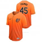 Camiseta Beisbol Hombre Baltimore Orioles Mark Trumbo Fade Autentico Naranja