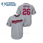 Camiseta Beisbol Hombre Minnesota Twins Max Kepler 2019 Postseason Cool Base Gris