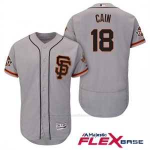 Camiseta Beisbol Hombre San Francisco Giants Matt Cain Gris Alterno 60th Season Flex Base