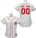 Camiseta Mujer Cincinnati Reds Personalizada Primera Blanco