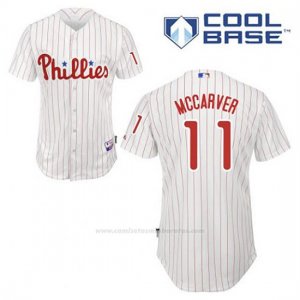Camiseta Beisbol Hombre Philadelphia Phillies Tim Mccarver 11 Blanco 1ª Cool Base