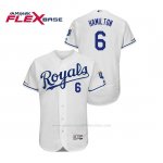 Camiseta Beisbol Hombre Kansas City Royals Billy Hamilton 150th Aniversario Patch Flex Base Blanco